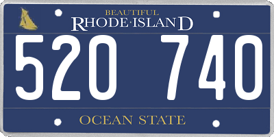 RI license plate 520740