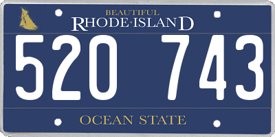 RI license plate 520743