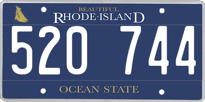 RI license plate 520744
