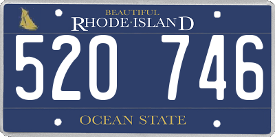 RI license plate 520746