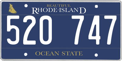 RI license plate 520747