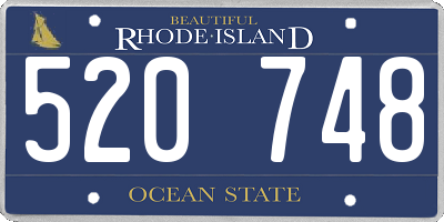 RI license plate 520748