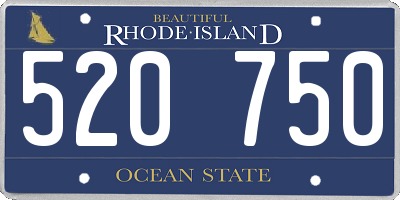 RI license plate 520750