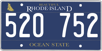 RI license plate 520752