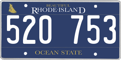 RI license plate 520753