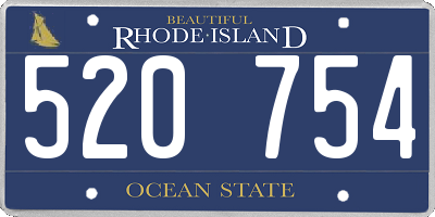 RI license plate 520754