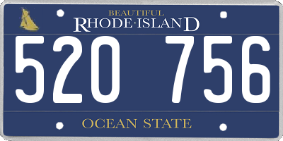 RI license plate 520756