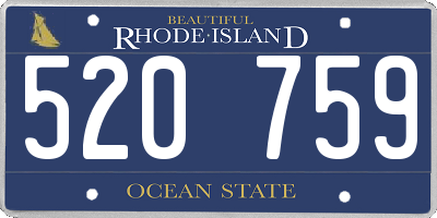 RI license plate 520759