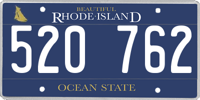 RI license plate 520762