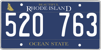 RI license plate 520763