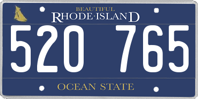 RI license plate 520765