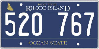 RI license plate 520767