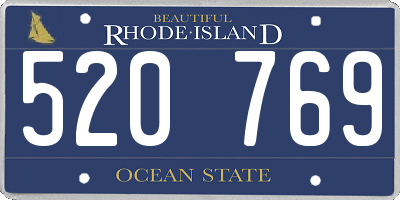 RI license plate 520769