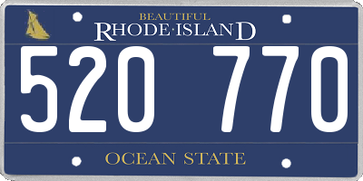 RI license plate 520770