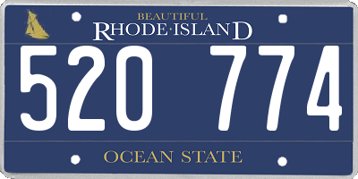 RI license plate 520774
