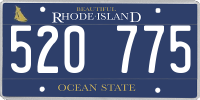 RI license plate 520775