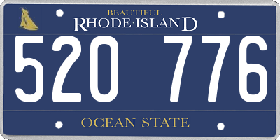 RI license plate 520776