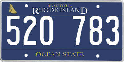 RI license plate 520783