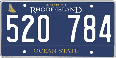 RI license plate 520784