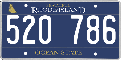 RI license plate 520786