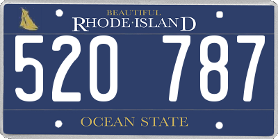 RI license plate 520787