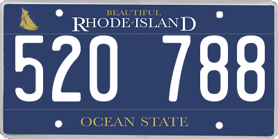 RI license plate 520788
