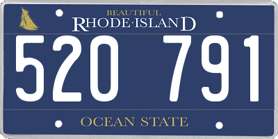 RI license plate 520791