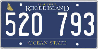 RI license plate 520793