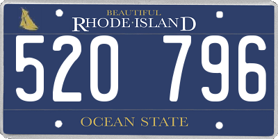 RI license plate 520796