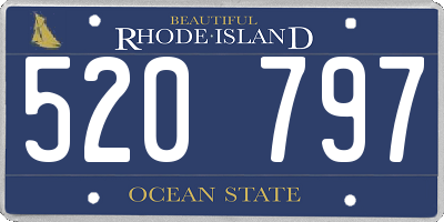 RI license plate 520797