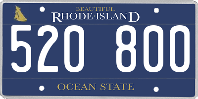 RI license plate 520800