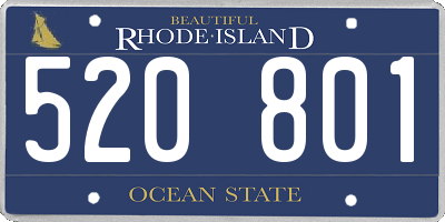 RI license plate 520801