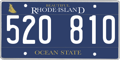 RI license plate 520810