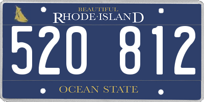 RI license plate 520812