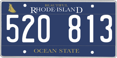 RI license plate 520813