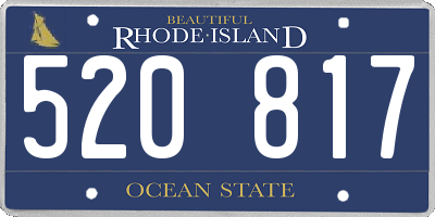 RI license plate 520817