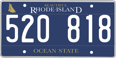 RI license plate 520818