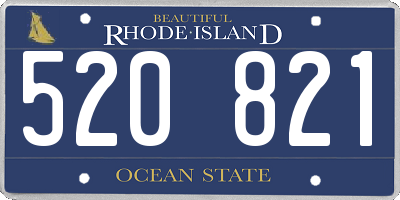 RI license plate 520821