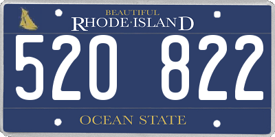 RI license plate 520822
