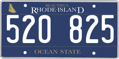 RI license plate 520825