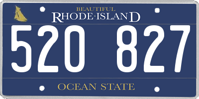RI license plate 520827