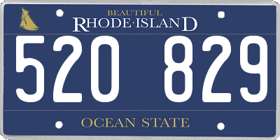 RI license plate 520829