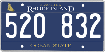 RI license plate 520832