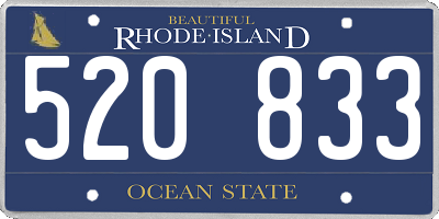 RI license plate 520833