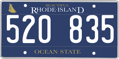 RI license plate 520835