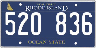 RI license plate 520836