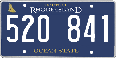 RI license plate 520841