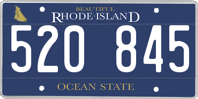 RI license plate 520845