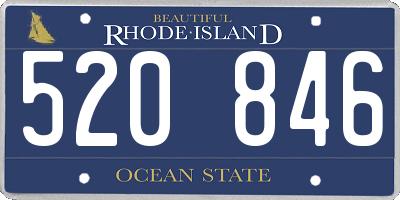 RI license plate 520846