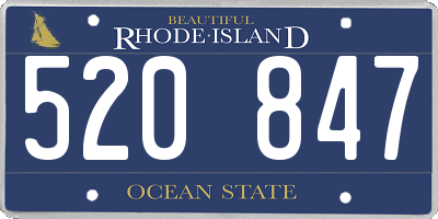 RI license plate 520847